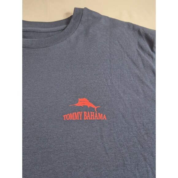 TOMMY BAHAMA Men's T-Shirt Size XLT Blue Short Sleeve Dog Labs Crew N Theme (58) - Picture 5 of 10